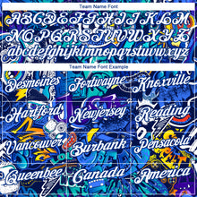 Laden Sie das Bild in den Galerie-Viewer, Custom Graffiti Pattern White-Royal 3D Performance Golf Polo Shirt