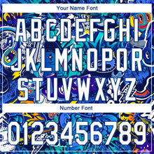 Laden Sie das Bild in den Galerie-Viewer, Custom Graffiti Pattern White-Royal 3D Performance Golf Polo Shirt