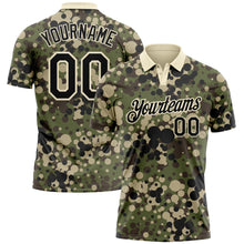 Charger l'image dans la galerie, Custom Camo Black-Cream Performance Salute To Service Golf Polo Shirt