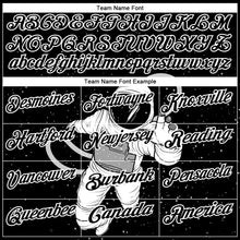 Load image into Gallery viewer, Custom Black White 3D Pattern Design Astronaut Performance Golf Polo Shirt