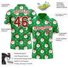 Загрузить изображение в средство просмотра галереи, Custom Grass Green Red-White 3D Christmas Performance Golf Polo Shirt