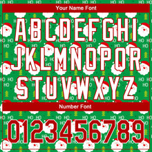 Загрузить изображение в средство просмотра галереи, Custom Grass Green Red-White 3D Christmas Performance Golf Polo Shirt