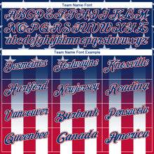 Laden Sie das Bild in den Galerie-Viewer, Custom Blue Red-White 3D American Flag Performance Golf Polo Shirt