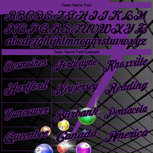 Charger l'image dans la galerie, Custom Black Purple 3D Pattern Design Billiards Performance Polo Shirt