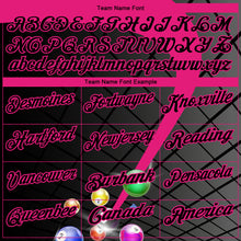 Charger l'image dans la galerie, Custom Black Hot Pink 3D Pattern Design Billiards Performance Polo Shirt