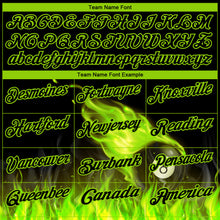 Charger l'image dans la galerie, Custom Black Neon Green 3D Pattern Design Flame Billiards 8 Ball Performance Polo Shirt