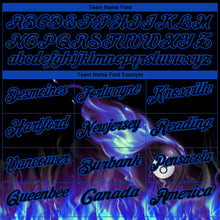 Charger l'image dans la galerie, Custom Black Thunder Blue 3D Pattern Design Flame Billiards 8 Ball Performance Polo Shirt