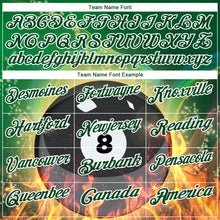 Charger l'image dans la galerie, Custom Green Red-White 3D Pattern Design Flame Billiards 8 Ball Performance Polo Shirt