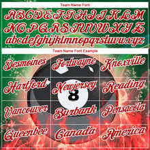 Charger l'image dans la galerie, Custom Green Red-White 3D Pattern Design Flame Billiards 8 Ball Performance Polo Shirt