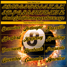 Charger l'image dans la galerie, Custom Black Gold 3D Pattern Design Flame Billiards 8 Ball Performance Polo Shirt
