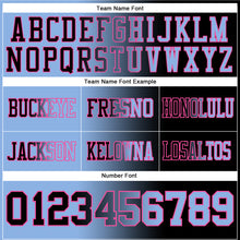 Laden Sie das Bild in den Galerie-Viewer, Custom Black Light Blue-Pink Authentic Gradient Fashion Football Jersey
