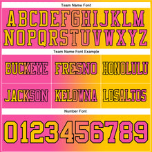 Laden Sie das Bild in den Galerie-Viewer, Custom Yellow Pink-Black Authentic Gradient Fashion Football Jersey