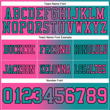 Laden Sie das Bild in den Galerie-Viewer, Custom Teal Pink-Black Authentic Gradient Fashion Football Jersey