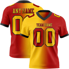 Load image into Gallery viewer, Custom Red Yellow-Black Authentic Gradient Fashion Football Jersey