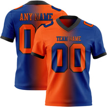 Laden Sie das Bild in den Galerie-Viewer, Custom Royal Orange-Black Authentic Gradient Fashion Football Jersey