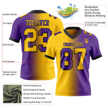 Laden Sie das Bild in den Galerie-Viewer, Custom Purple Yellow-Black Authentic Gradient Fashion Football Jersey