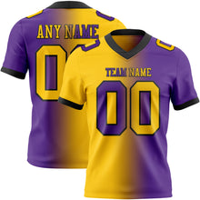 Laden Sie das Bild in den Galerie-Viewer, Custom Purple Yellow-Black Authentic Gradient Fashion Football Jersey