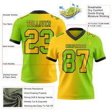 Загрузить изображение в средство просмотра галереи, Custom Neon Green Yellow-Black Authentic Gradient Fashion Football Jersey