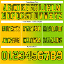 Загрузить изображение в средство просмотра галереи, Custom Neon Green Yellow-Black Authentic Gradient Fashion Football Jersey