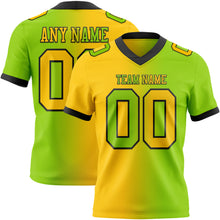 Загрузить изображение в средство просмотра галереи, Custom Neon Green Yellow-Black Authentic Gradient Fashion Football Jersey