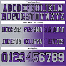 Load image into Gallery viewer, Custom Purple Gray-Black Authentic Gradient Fashion Football Jersey