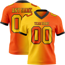 Laden Sie das Bild in den Galerie-Viewer, Custom Orange Yellow-Black Authentic Gradient Fashion Football Jersey