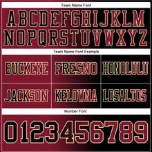 Laden Sie das Bild in den Galerie-Viewer, Custom Black Crimson-Cream Authentic Gradient Fashion Football Jersey