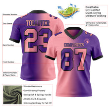 Laden Sie das Bild in den Galerie-Viewer, Custom Purple Medium Pink-Black Authentic Gradient Fashion Football Jersey
