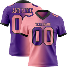 Laden Sie das Bild in den Galerie-Viewer, Custom Purple Medium Pink-Black Authentic Gradient Fashion Football Jersey