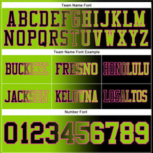 Laden Sie das Bild in den Galerie-Viewer, Custom Black Neon Green-Pink Authentic Gradient Fashion Football Jersey