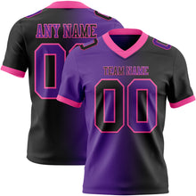 Laden Sie das Bild in den Galerie-Viewer, Custom Black Purple-Pink Authentic Gradient Fashion Football Jersey