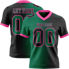 Laden Sie das Bild in den Galerie-Viewer, Custom Black Kelly Green-Pink Authentic Gradient Fashion Football Jersey