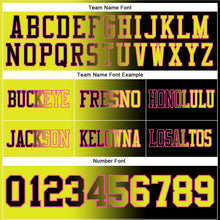 Laden Sie das Bild in den Galerie-Viewer, Custom Black Neon Yellow-Pink Authentic Gradient Fashion Football Jersey