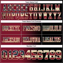 Laden Sie das Bild in den Galerie-Viewer, Custom Black Vintage USA Flag Crimson-Cream Authentic Gradient Fashion Football Jersey