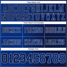 Laden Sie das Bild in den Galerie-Viewer, Custom Navy Royal-Gray Authentic Gradient Fashion Football Jersey