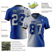 Laden Sie das Bild in den Galerie-Viewer, Custom Royal Gray-Black Authentic Gradient Fashion Football Jersey