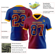 Load image into Gallery viewer, Custom Royal Maroon-Gold Authentic Gradient Fashion Football Jersey