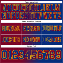 Load image into Gallery viewer, Custom Royal Maroon-Gold Authentic Gradient Fashion Football Jersey