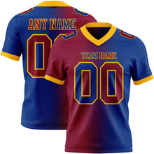 Load image into Gallery viewer, Custom Royal Maroon-Gold Authentic Gradient Fashion Football Jersey
