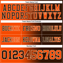 Загрузить изображение в средство просмотра галереи, Custom Brown Orange-Cream Authentic Gradient Fashion Football Jersey