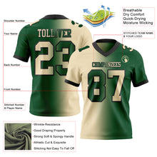 Laden Sie das Bild in den Galerie-Viewer, Custom Green Cream-Black Authentic Gradient Fashion Football Jersey