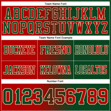 Laden Sie das Bild in den Galerie-Viewer, Custom Green Red-Cream Authentic Gradient Fashion Football Jersey