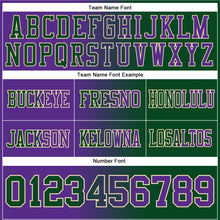 Laden Sie das Bild in den Galerie-Viewer, Custom Green Purple-Cream Authentic Gradient Fashion Football Jersey