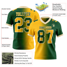 Laden Sie das Bild in den Galerie-Viewer, Custom Green Gold-Cream Authentic Gradient Fashion Football Jersey