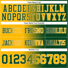 Laden Sie das Bild in den Galerie-Viewer, Custom Green Gold-Cream Authentic Gradient Fashion Football Jersey