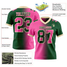 Laden Sie das Bild in den Galerie-Viewer, Custom Green Pink-Cream Authentic Gradient Fashion Football Jersey