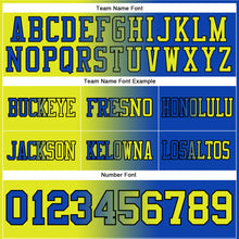 Загрузить изображение в средство просмотра галереи, Custom Thunder Blue Neon Yellow-Black Authentic Gradient Fashion Football Jersey