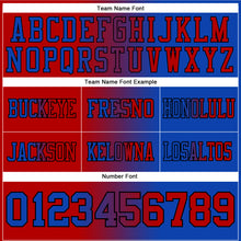 Загрузить изображение в средство просмотра галереи, Custom Thunder Blue Red-Black Authentic Gradient Fashion Football Jersey