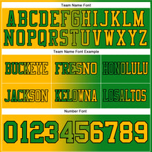 Load image into Gallery viewer, Custom Grass Green Gold-Black Authentic Gradient Fashion Football Jersey