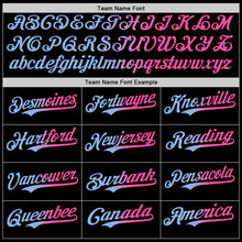 Laden Sie das Bild in den Galerie-Viewer, Custom Black Pink-Light Blue Authentic Gradient Fashion Baseball Jersey